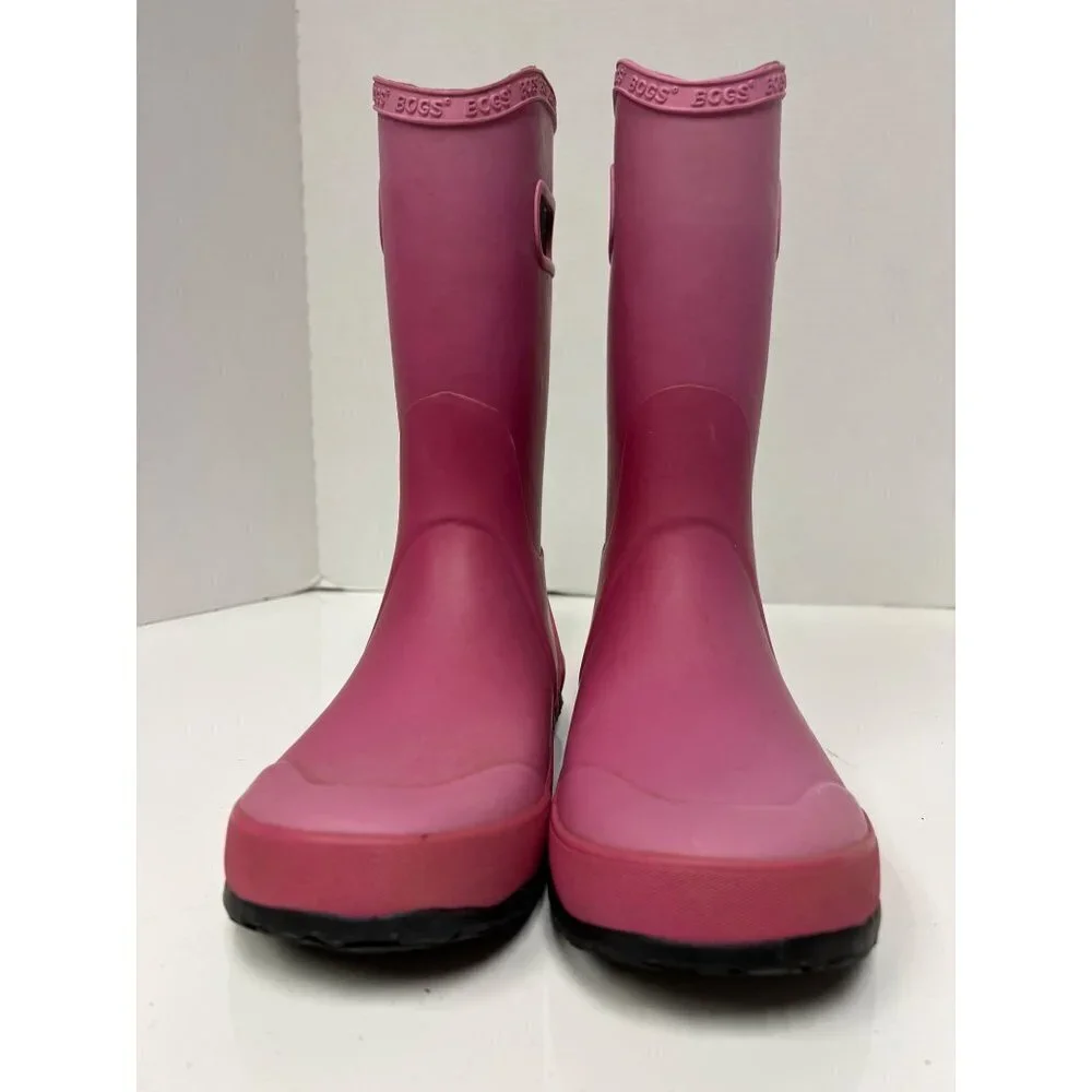 Bogs Pink Ombre Rain Boot Girls Pull On High Size 5
